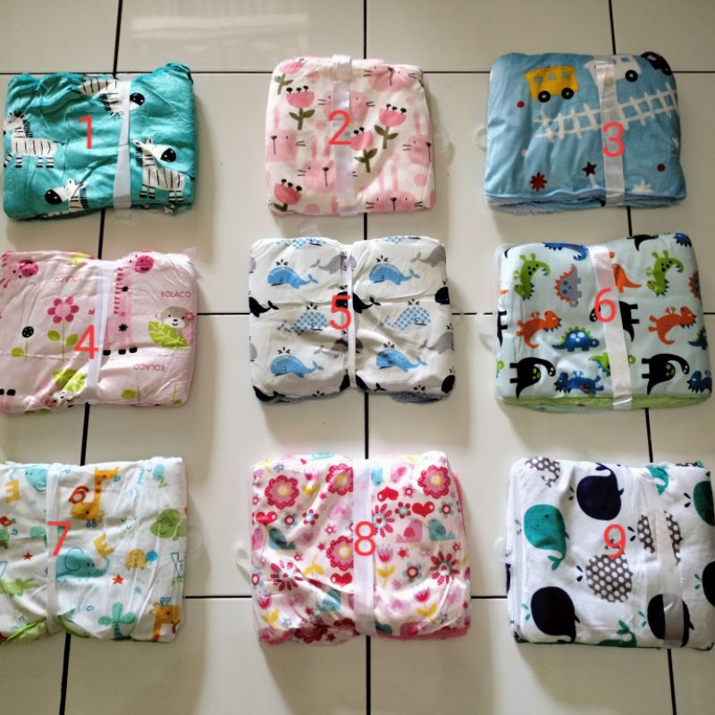 Selimut bayi double flacee bulu halus / selimut bayi tanpa topi/kolaco,just to you