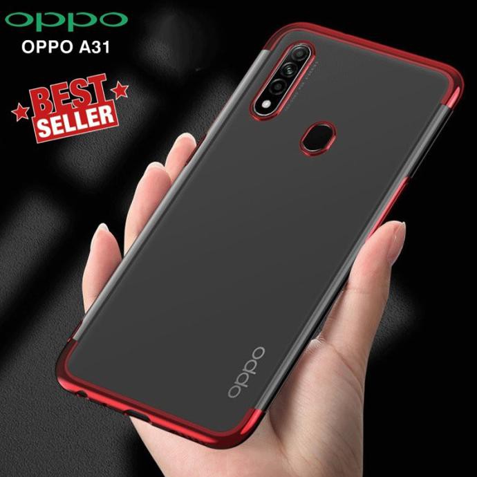 Case Oppo A31 Soft Clear Plating List Chrome Tpu Miror Case Mhs-1088