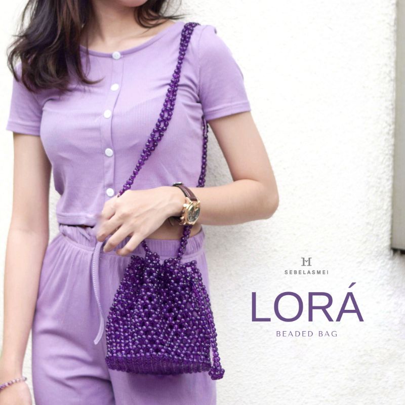 Sebelasmei - Lora Beaded Bag / Tas Manik / Tas Mutiara / Tas mute / Tas Mote
