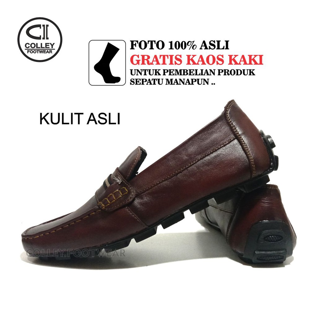 COD - SEPATU KULIT ASLI 100% / MOCASSIN PRIA / LOAFERS / CASUAL LEATHER SHOES CLY-ODL-021