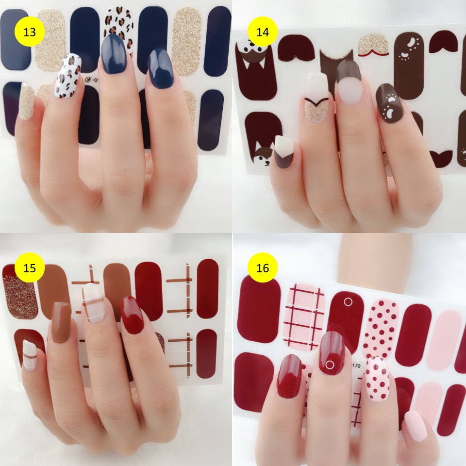 Stiker Kuku 2D / Nail Art / Nail Sticker Import 14 Pcs