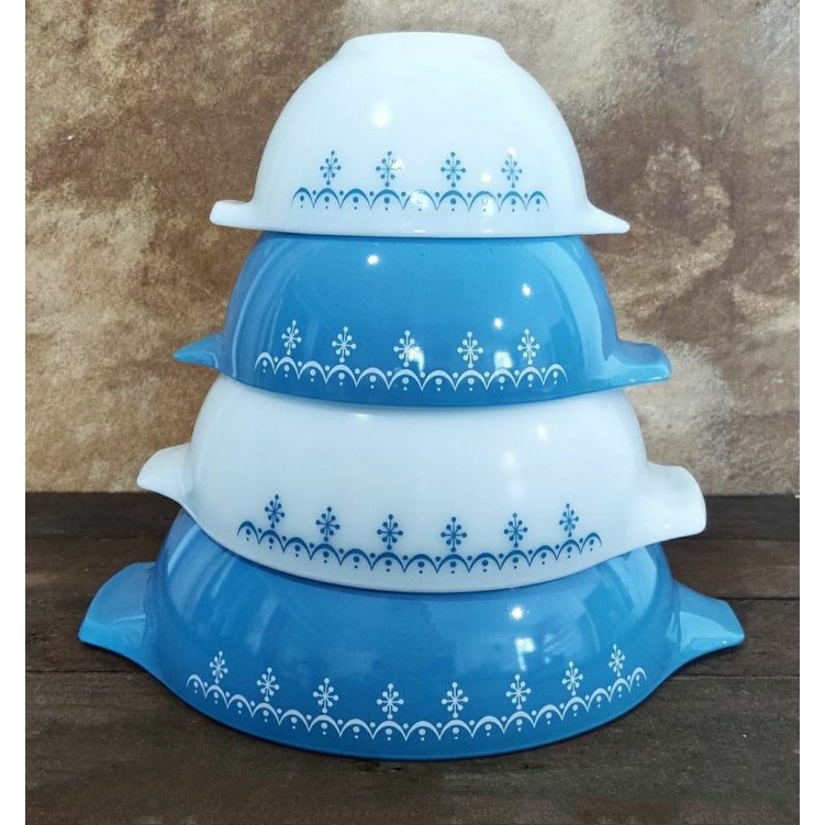 Mangkuk Pyrex USA Cinderela snowflake