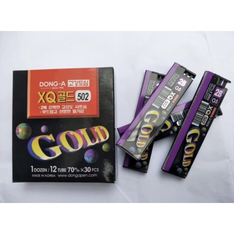 

Isi pensil mekanik 0,5 2B Dong-A XQ 502 gold (1 lsn)