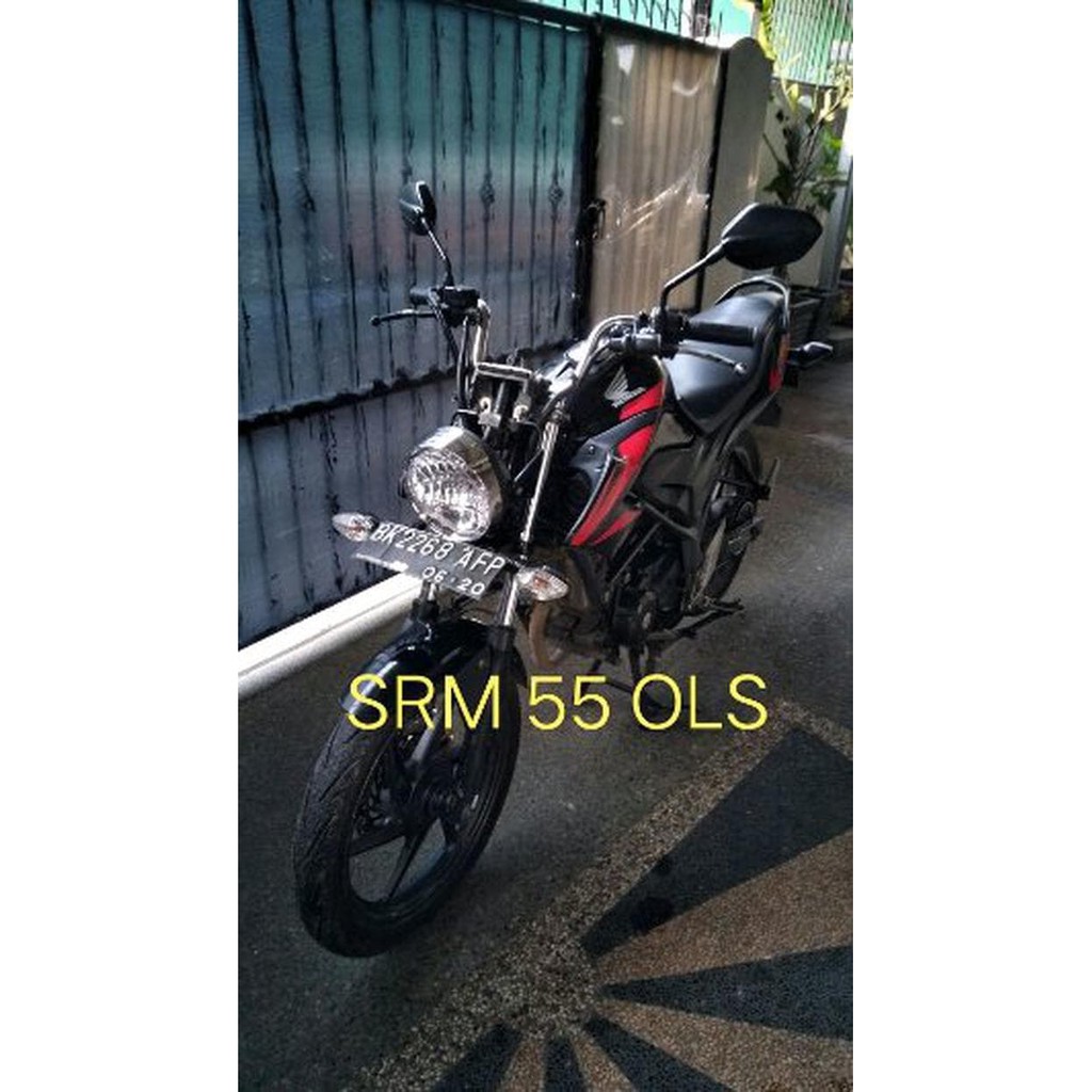 Lampu depan Honda Tiger Revo bulat hitam aksesoris acc motor