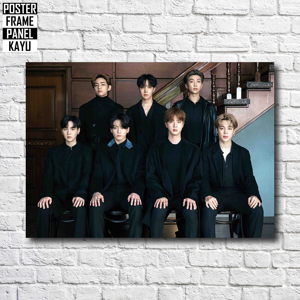 Poster BTS WSJ Magazine Frame Kayu Solid A4 BTS413