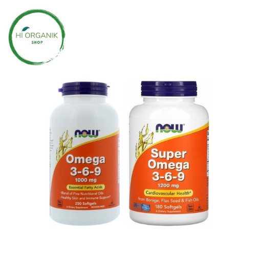 Now Foods Food Super Omega 369 3-6-9 1200 mg 180 Softgel ; 1000 Mg 250 Softgel - cardiovascular