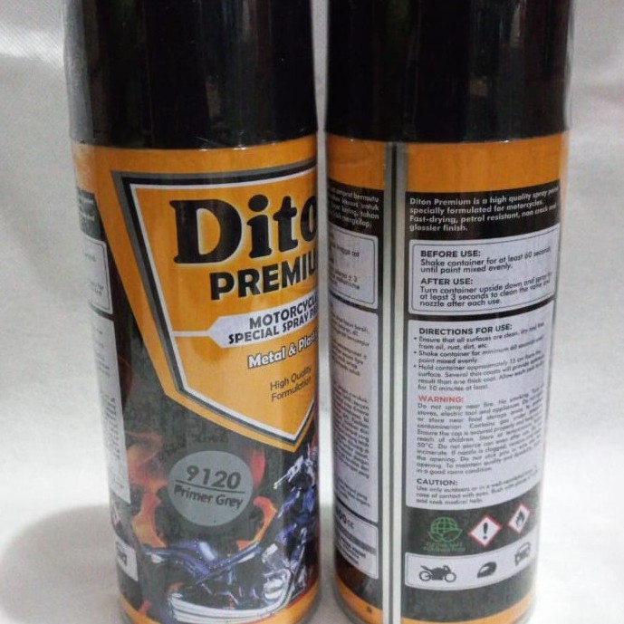 Pilok Pilox Cat Semprot DITON Premium 9120 Primer Grey / Cat Dasar / Epoxy (400cc / 400ml)