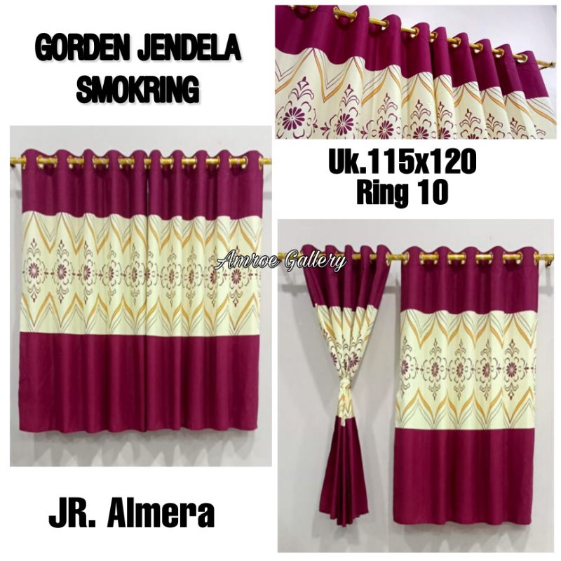 GORDEN JENDELA PENDEK KAMAR SMOKRING/ RING TERMURAH TERLARIS UK. 120 X115 (BISA COD)