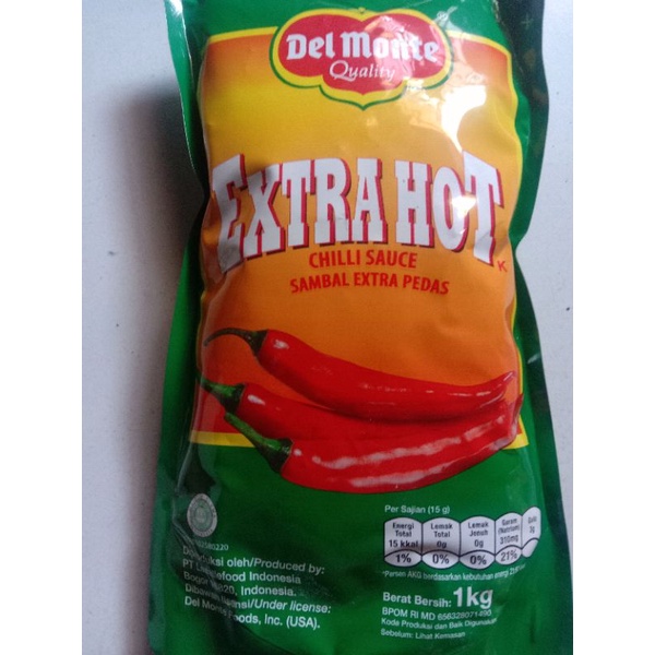 

Delmonte extra sambal hot 1kg saus sambal
