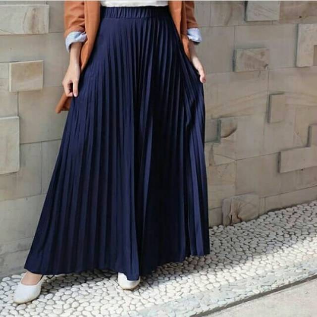 Rok Plisket Murah Hyget Super Size M fit Xxl