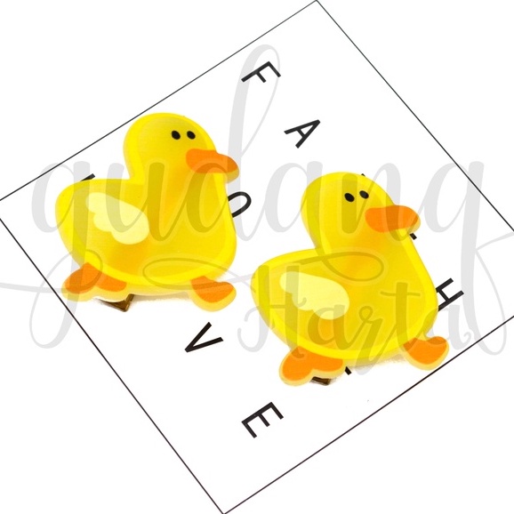 Jepit Rambut Bebek Kwek Kwek Hairclip Anak Yelow Duck GH 212072