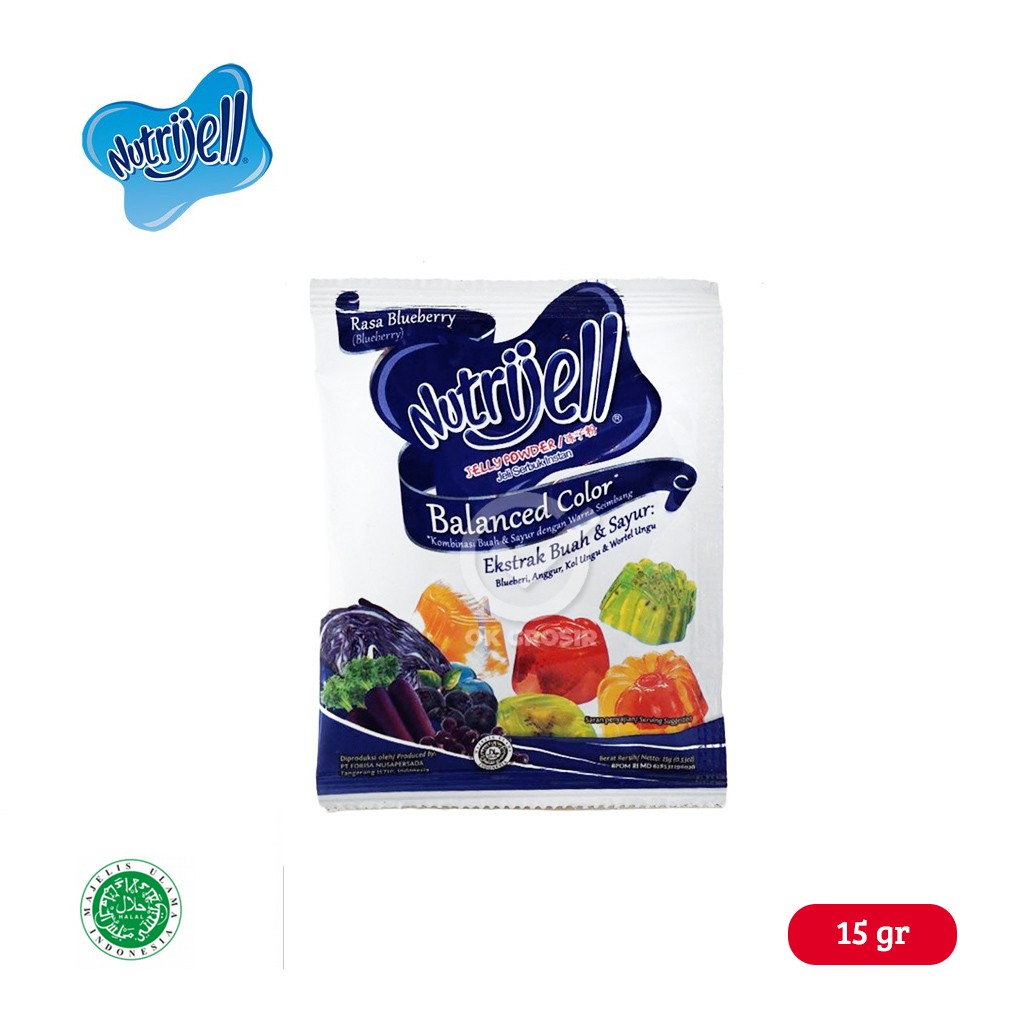 

Nutrijel Balanced Color Blueberry (15 gr) HALAL