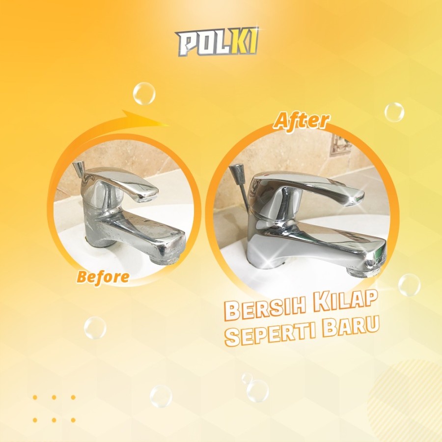 POLKI PEMBERSIH KERAK STAINLESS 100 ML- CAIRAN PEMBERSIH KRAN KACA