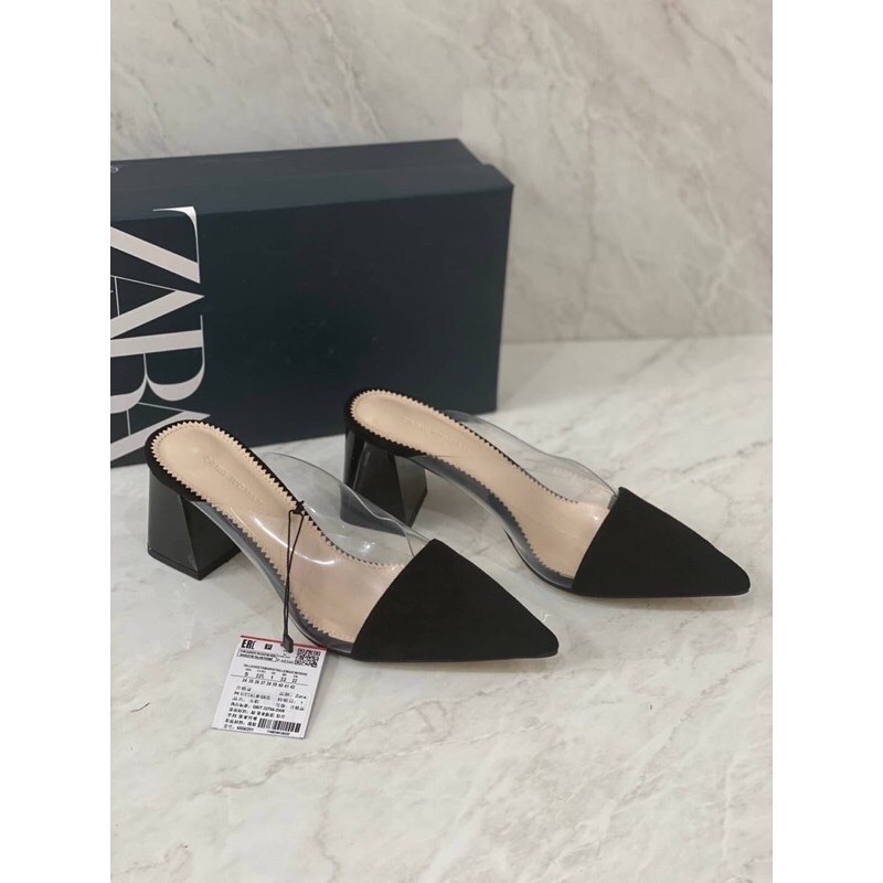 zara vynil mules heels