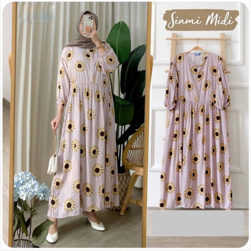 SANSO JASE GARIN SINMI MOA HAYU ESTER LOLIA DIOMI SEKAR RENVI BRIANA MIDI DRESS