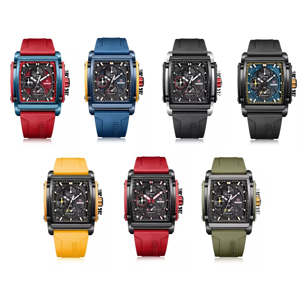 JAM TANGAN PRIA EXPEDITION E6798 E 6798 RUBBER KOTAK ORIGINAL WATER RESISTANT