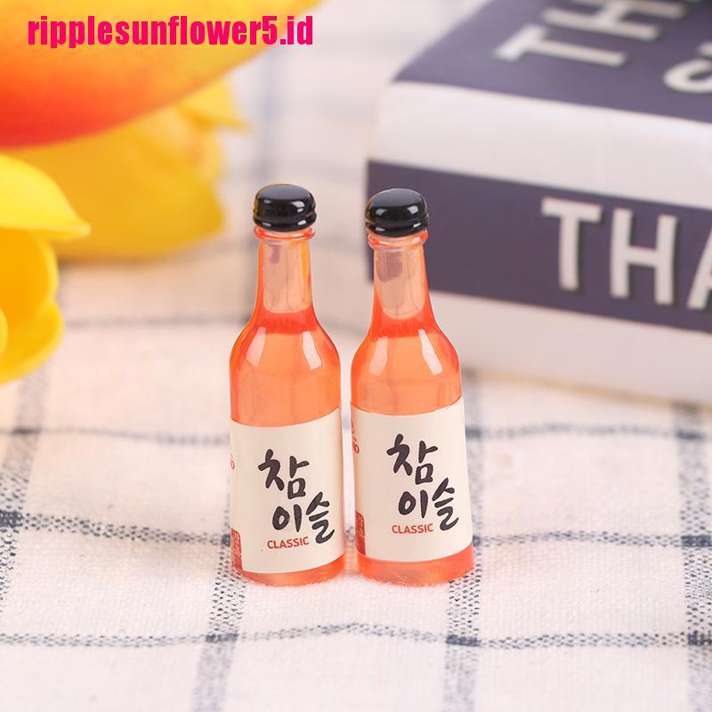 10pcs Miniatur Botol Wine / Bir Bahan Resin Skala 1: 12 Untuk Rumah Boneka