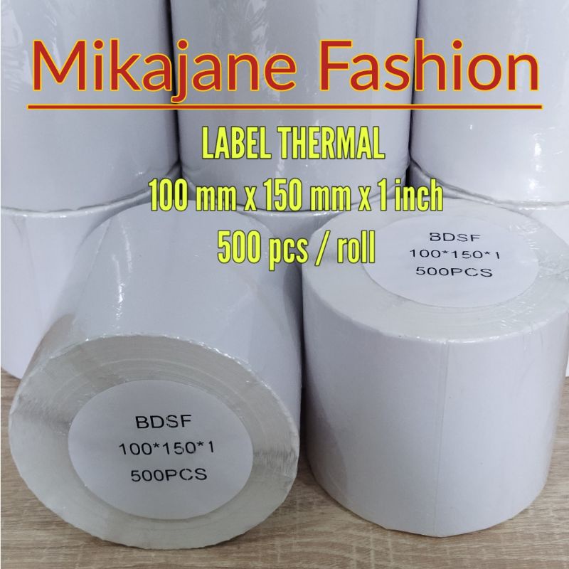 

Sticker Label Thermal 100 x 150 x 1 isi 500 pcs per roll