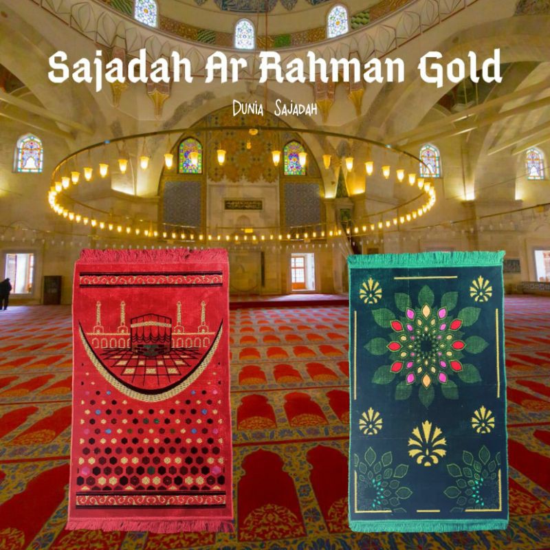 Sajadah Turkey Tebal Ar Rahman Gold