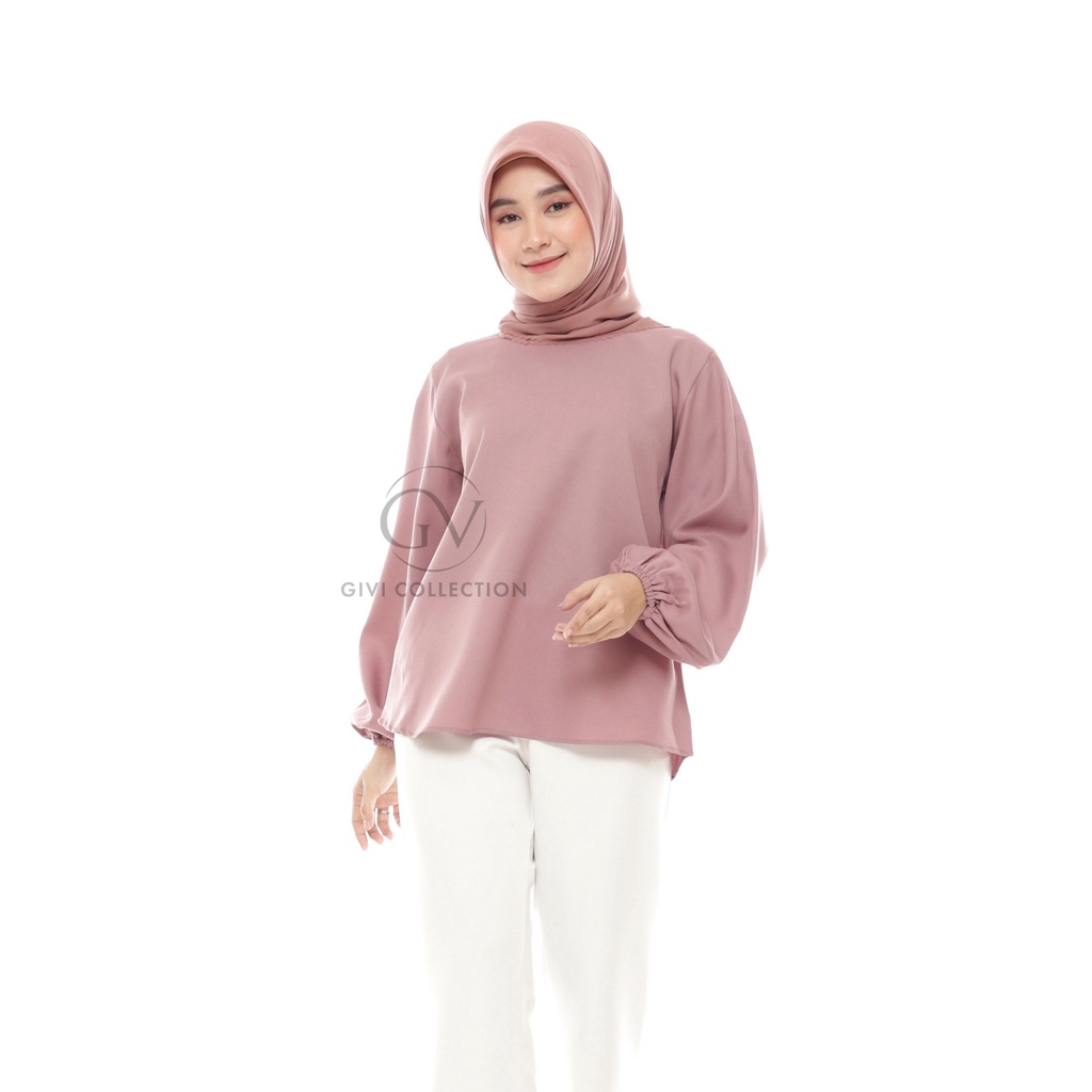 Balon top blouse / atasan wanita / atasan tangan balon