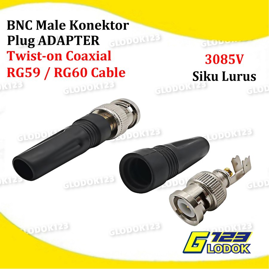 Connector Jack Konektor Jek BNC Drat CCTV RG6 RG59 Male Female Taiwan