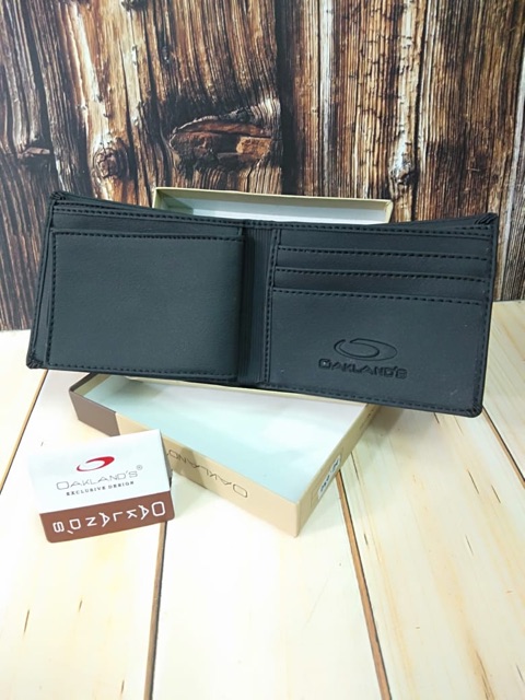 OKLAND’S DOMPET PRIA KULIT SINTETIS MODEL PRESS DOMPET PRIA BAHAN PU DOMPET COWOK LOGO