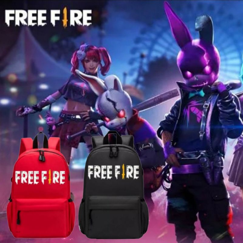 Ransel Backpack Anak FREE FIRE ransel anak termurah / FF / BOOYAH / tas gandong / ransel anak sekolah