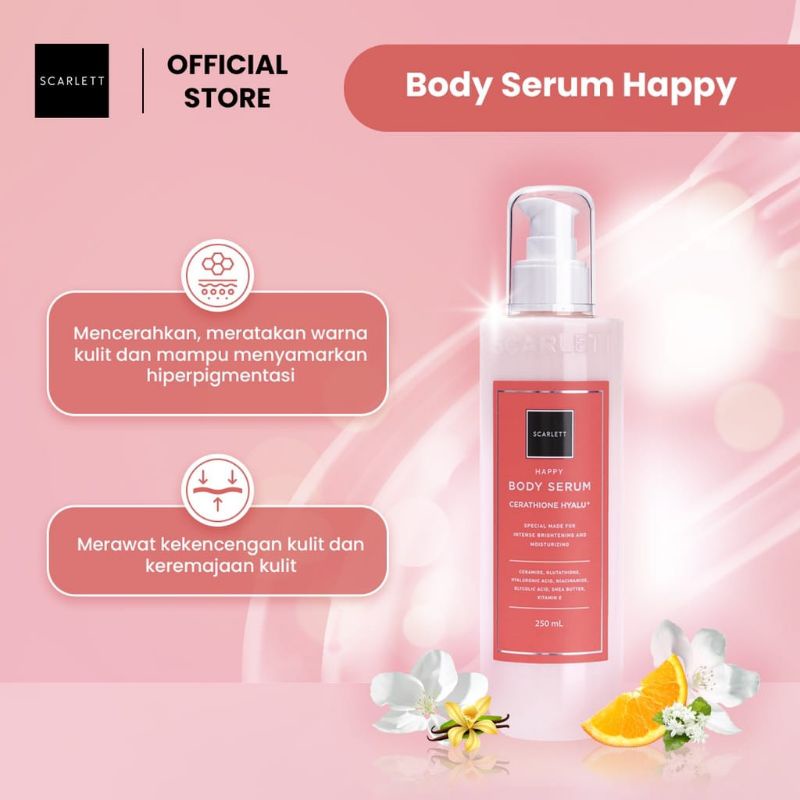 Scarlett Whitening Body Serum Happy 250 ML