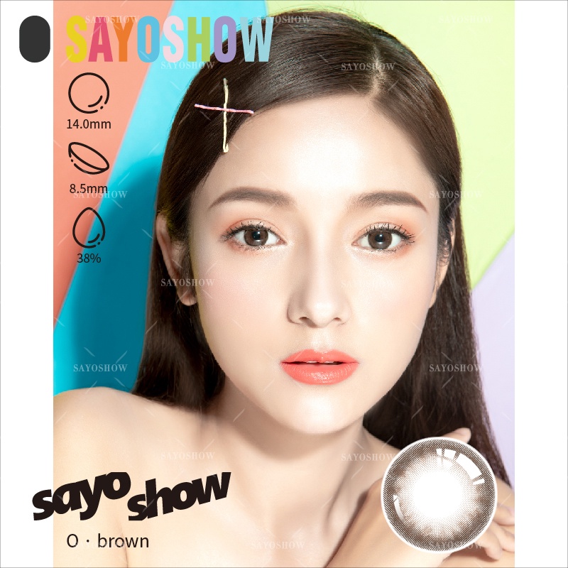 SAYOSHOW 1 PCS/SEBELAH MATA ( HANYA 1 PCS ) - Softlens O Seri Normal, Minus 1.00 S/D 8.00 (14 mm)