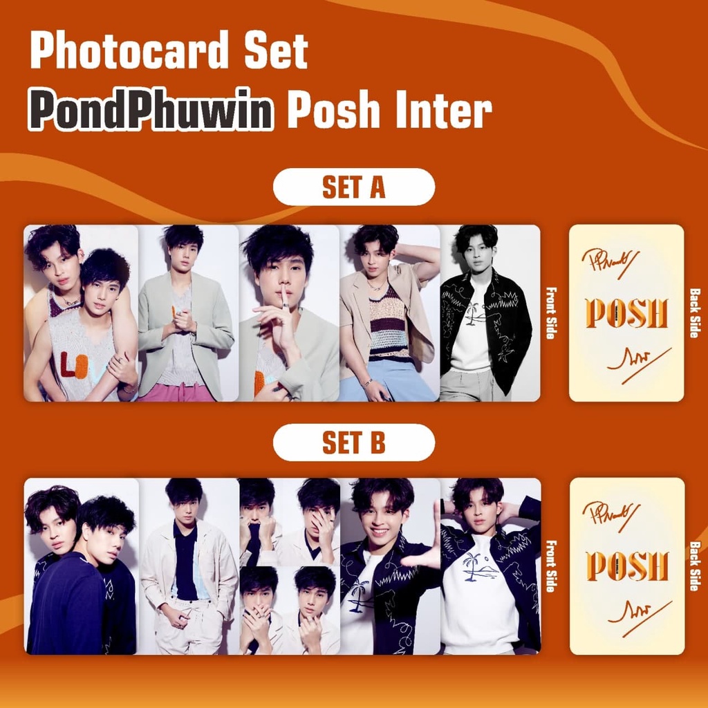 PHOTOCARD SET PONDPHUWIN X POSH INTER POND NARAVIT PHUWIN TANGSAKYUEN