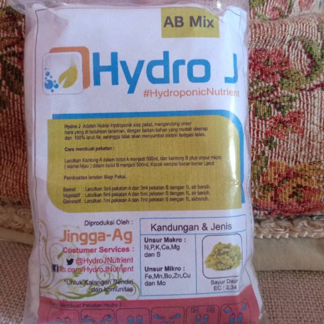 Pupuk sayuran hidroponik AB Mix/Pupuk Nutrisi Hidroponik sayuran daun AB Mix (Hydro J)/Pupuk AB Mix