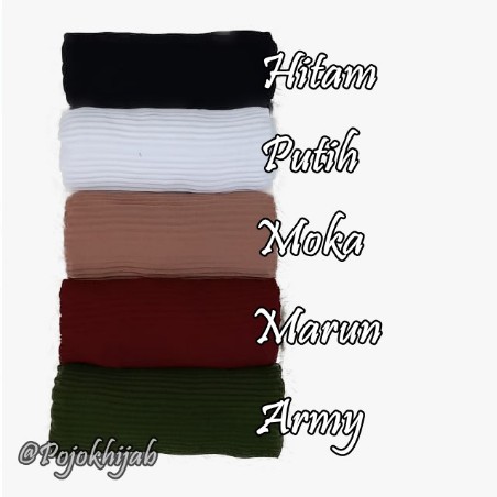 Pashmina plisket ceruty baby doll premium 180 x 75