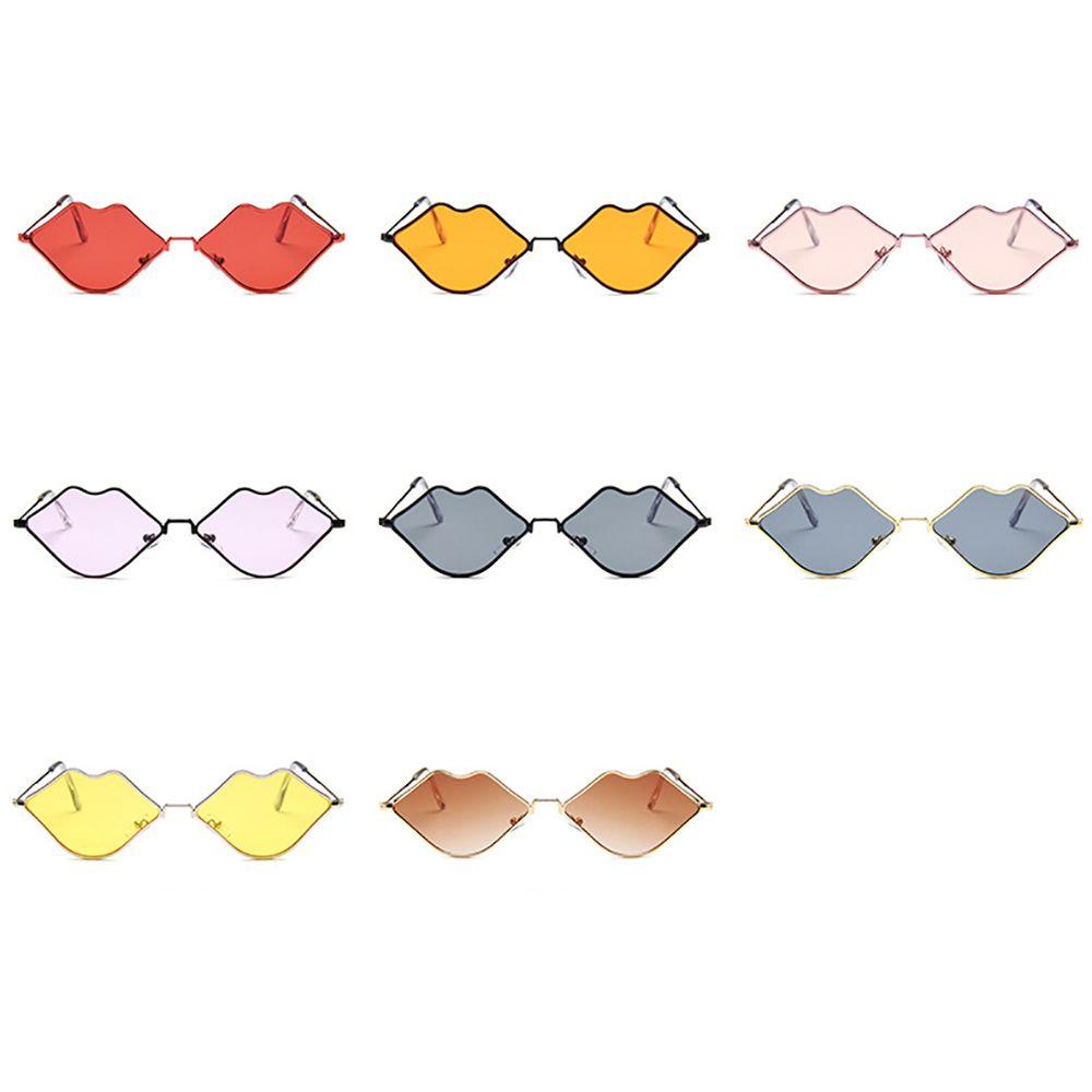 Mxbeauty Lips Sunglasses Retro Geometrical Simple Kacamata Perlindungan Anti Radiasi Kacamata Bingkai Logam Pria Wanita Kacamata Anti Radiasi Untuk Wanita Sale Eyewear Women Glasses