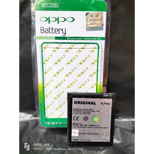 Baterai | Battery | Batre Oppo BLP 563 | R827 | Find 5 Mini Original