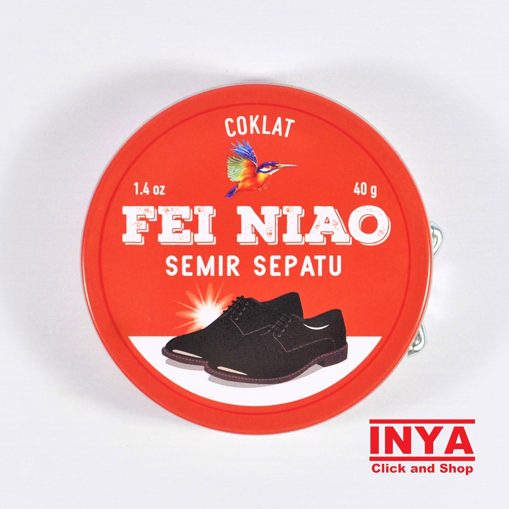 SEMIR SEPATU FEI NIAO BROWN 40gr - WARNA COKLAT