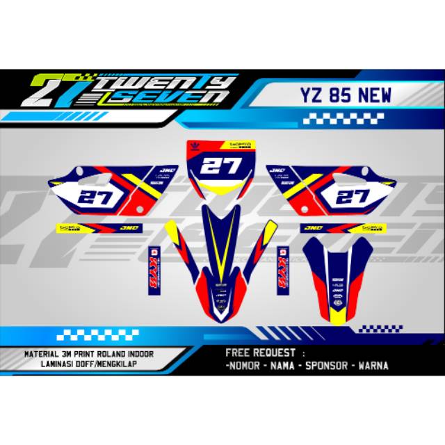 Decal BEBEK TRAIL YZ 85 NEW STIKER BEBEK TRAIL YZ 85 NEW DECAL YZ 85 NEW STRIPING YZ 85 NEW 6