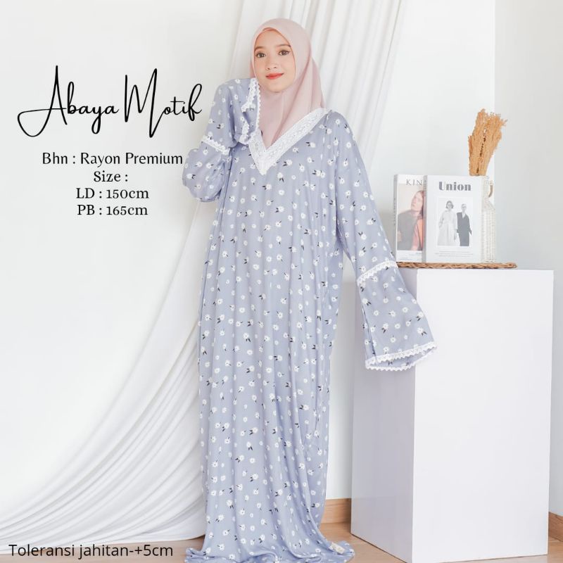 Abaya Motif,Abaya Katun Rayon  XL