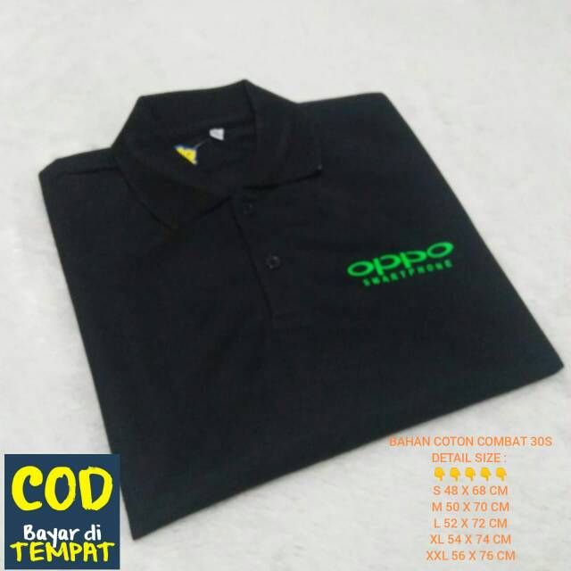 Kaos polo oppo smatrphone keren bahan adem keren kaos polo oppo