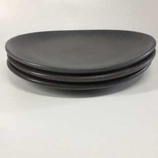 DARK STONE  Oval Plate Piring  Keramik  warna dan permukaan 