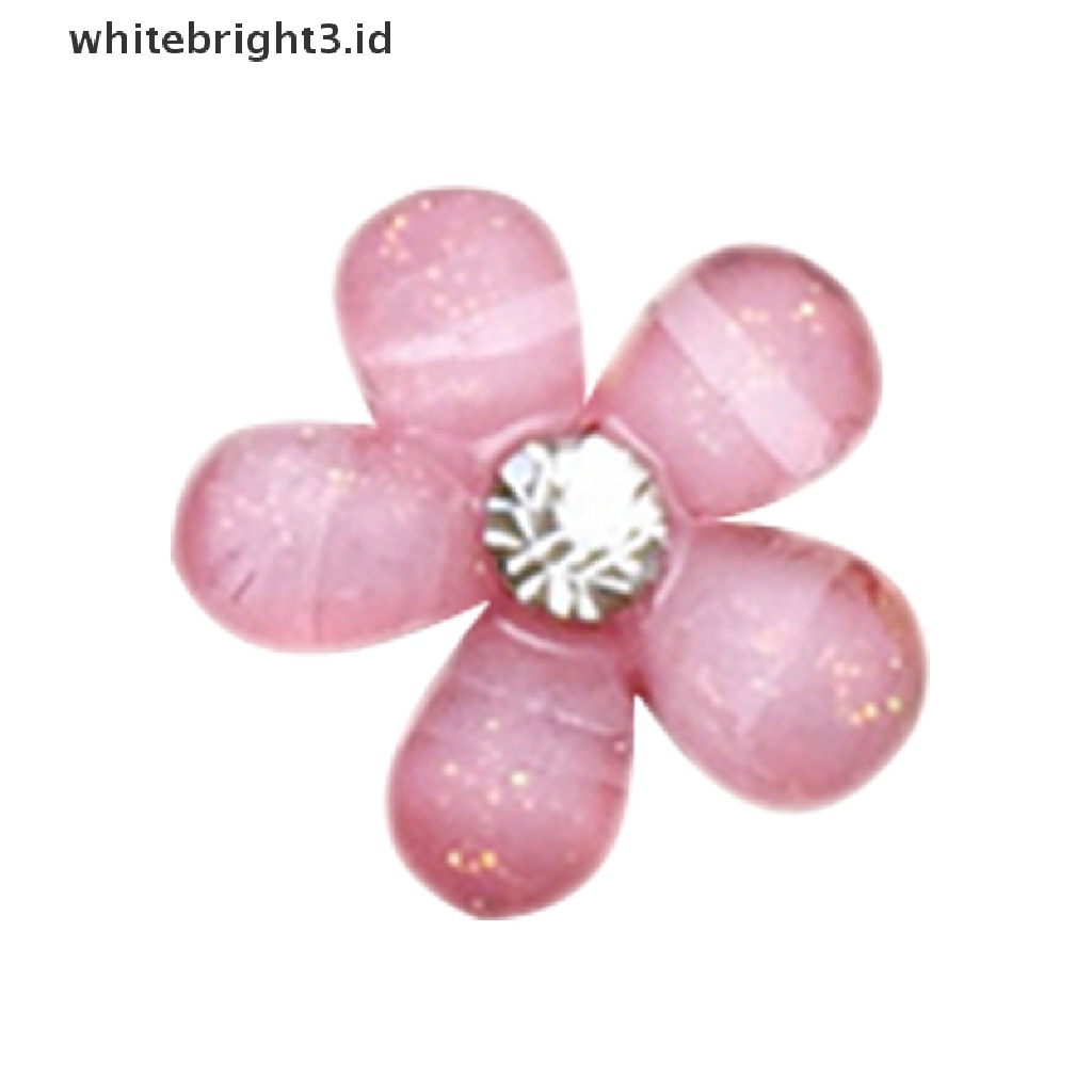 (whitebright3.id) 20pcs Bunga resin 10mm Untuk Scrapbook / Handphone / Craft DIY