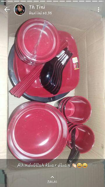 Paket New Medium Golden Dragon Melamin Set