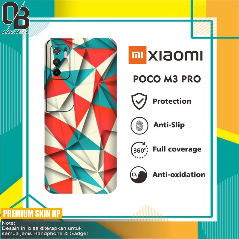 2pcs GARSKIN HANDPHONE XIAOMI POCO M3 PRO ABSTRAK