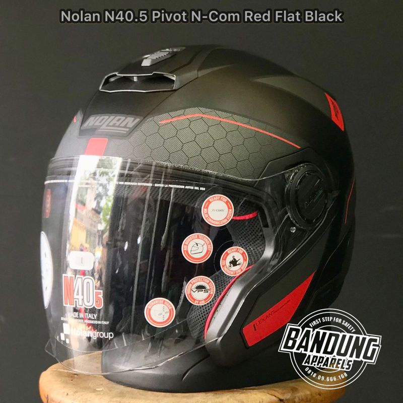 Jual Helm Half Face Motor Nolan N405 N405 Pivot Flat Black Nolan Italy