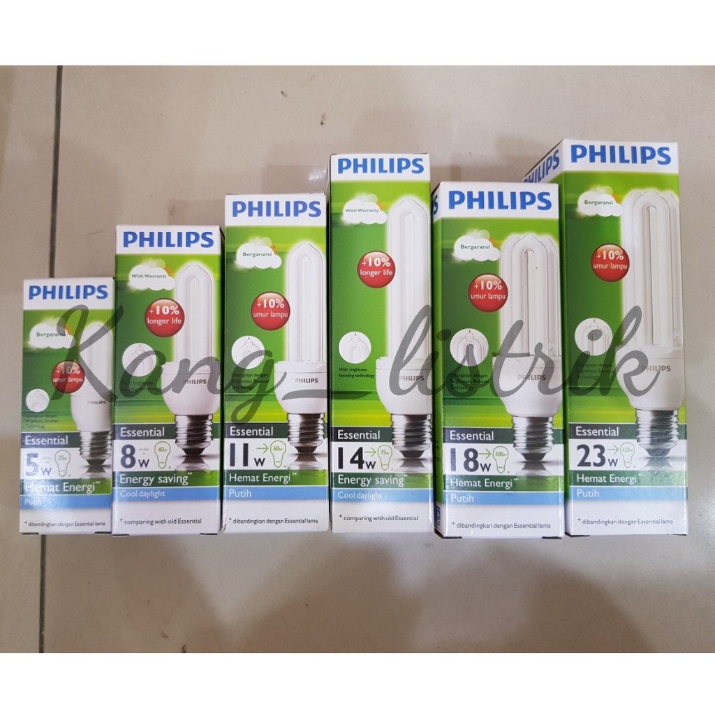 Philips Essential 5w, 8w, 11w, 14w, 18w, 23w PUTIH