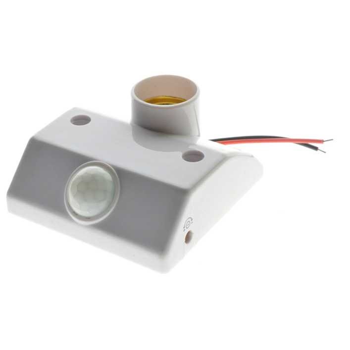 Fitting Lampu Bohlam Socket E27 dengan Infrared Motion Sensor