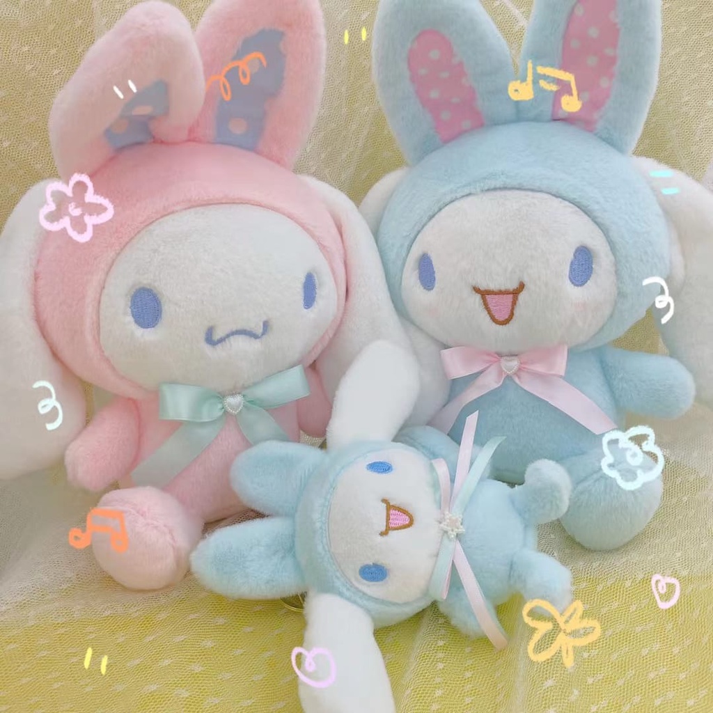 Boneka Cinnamoroll Kostum Bunny telinga panjang  bahan plush