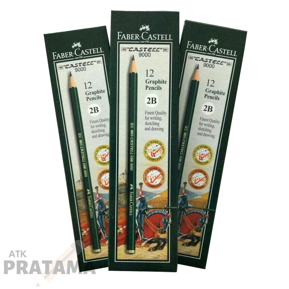 

FABER CASTELL 9000 PENSIL 2B EXAM GRADE untuk Ujian ORIGINAL ATK PRATAMA