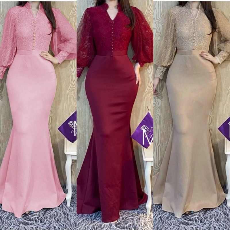 BAJU GAMIS  WANITA SYAR'I CANTIK PEREMPUAN REMAJA DEWASA ASDF PESTA POLOS SIMPLE KONDANGAN MUSLIMAH 