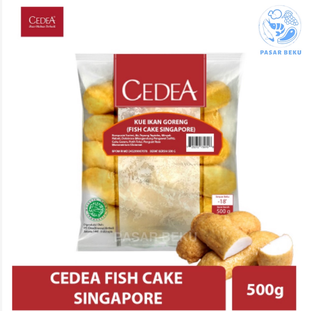 

(Khusus AREA SUMBAR) Fried Fish Cake Singapore 500 Gram Cedea Seafood Olahan Frozen Food Pasar Beku Padang