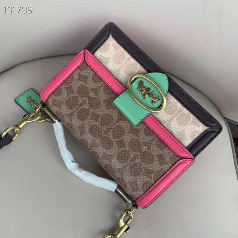 Coach Riley Top Handle 22 In Colorblock (91371)